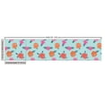 thumbnail image 3 of Floral Upholstery Fabric by the Yard, Abstract Hand-drawn Style Silhouettes of Pink and Orange Flowering Plants on Blue, Decorative Fabric for DIY and Home Accents, Multicolor by Ambesonne, 3 of 5