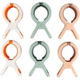 thumbnail image 1 of SHAR (6 Pack) Large Clothespins - Windproof Clothespins for Clothesline, Large Opening for Thick Laundry, Assorted Colors, 1 of 5
