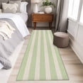 thumbnail image 6 of Green Striped Kitchen Runner Rug 2x6 Washable Runners for Hallway Non Slip Classic Retro Simple Horizontal Stripes Large Area Rug Indoor Floor Carpet for Bathroom Laundry Entryway Bedroom Living Room, 6 of 9