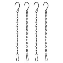 Himition 4pcs Hanging Basket Chain Stainless Steel Hanging Chain With S Hooks For Hanging Plants Flowerpots Lanterns And Ornaments Black