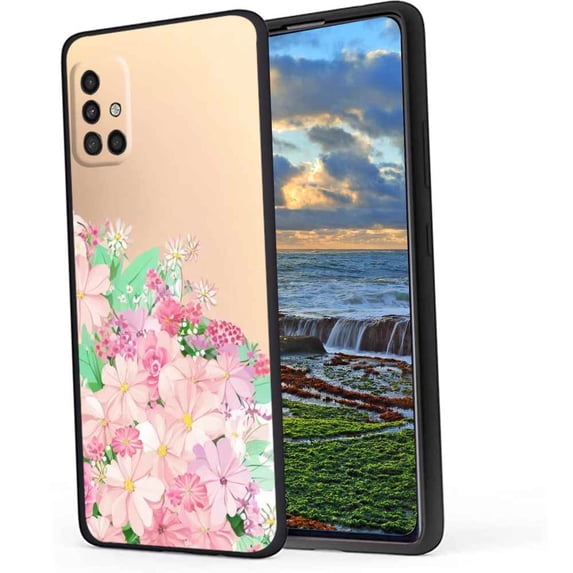 Compatible with Samsung Galaxy A71 4G Phone Case, Floral-Flowers-Cute28 Case Men Women, Flexible Silicone Shockproof Case for Samsung Galaxy A71 4G