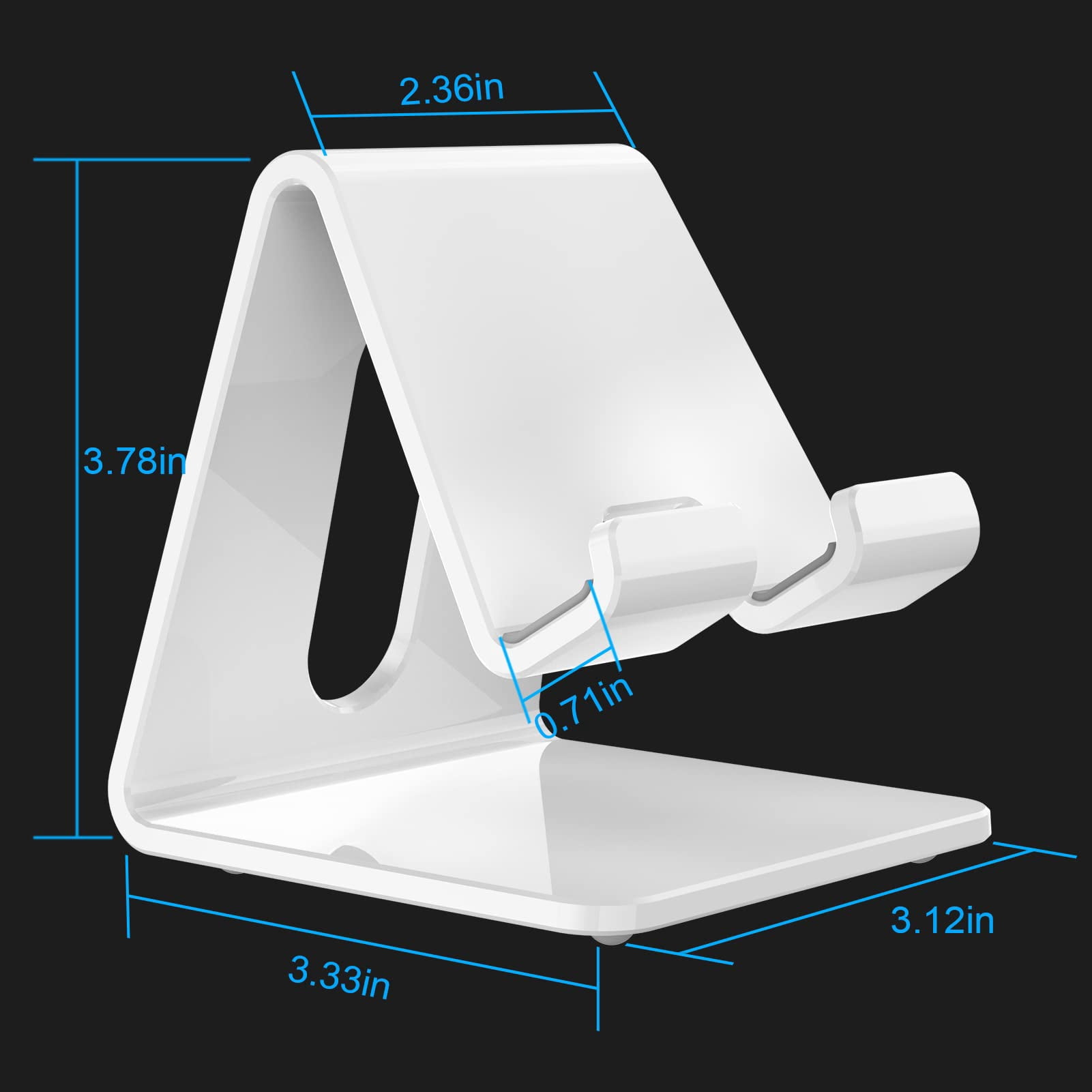 Acrylic Cell Phone Stand, Portable Clear Phone Stand for Desk, Compatible with Phone16 15 14 13 Pro Max Mini 12 11 Plus SE, Switch, Android Smartphone, Pad, Tablet, Desk Accessories