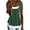 Green, variant on Azrian Womens Tops,Women Casual T-shirt Printed Long Sleeve V-Neck Ruched Pullover Blouse Tops