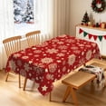 thumbnail image 2 of Nanqianyi Christmas Waterproof Red Tablecloth,Star Snowflake Rectangle Table Cover For Dining Party Decor,60"x120", 2 of 6