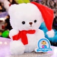thumbnail image 3 of Pelucheria Peluche de osito navideño Blanco 18 cm, 3 of 4
