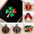 thumbnail image 2 of GKNET Wedding Pearl ladybug Crystal Insects Brooch Lapel Pin Women Fashion Delicate Jewelry New-#1, 2 of 9