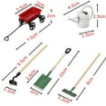 thumbnail image 3 of 1/12 Ensemble de Maison de Poupée Fée Équipement de Jardin Outils Arrosage Peut Charrette Rouge, 3 of 5