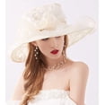 thumbnail image 4 of Women's Organza Hat Derby Fascinator for Tea Party Bridal Wedding Dress Hat, 4 of 6