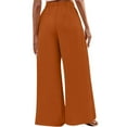 thumbnail image 5 of Byworldtasic Womens Trousers Womens Casual Loose Fit Palazzo Pants Elastic High Waist Lounge Long Pajama Wide Leg Trousers, 5 of 8