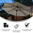 thumbnail image 5 of Flash Furniture Montego Round Umbrella with 32 Solar LED Lights, Tan (GMWLU22002BTAN), 5 of 13