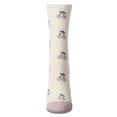 thumbnail image 2 of MeMoi Women's "Cherries" Non-Skid Lavender Infused Crew-Length Cozy Spa Sock - Womens - Female, 9-11, Ivory, 2 of 4