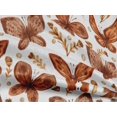 thumbnail image 4 of oneOone Rayon Rust Brown Fabric Insect & Floral Feather Craft Projects Decor Fabric Printed By The Yard 56 Inch Wide, 4 of 5