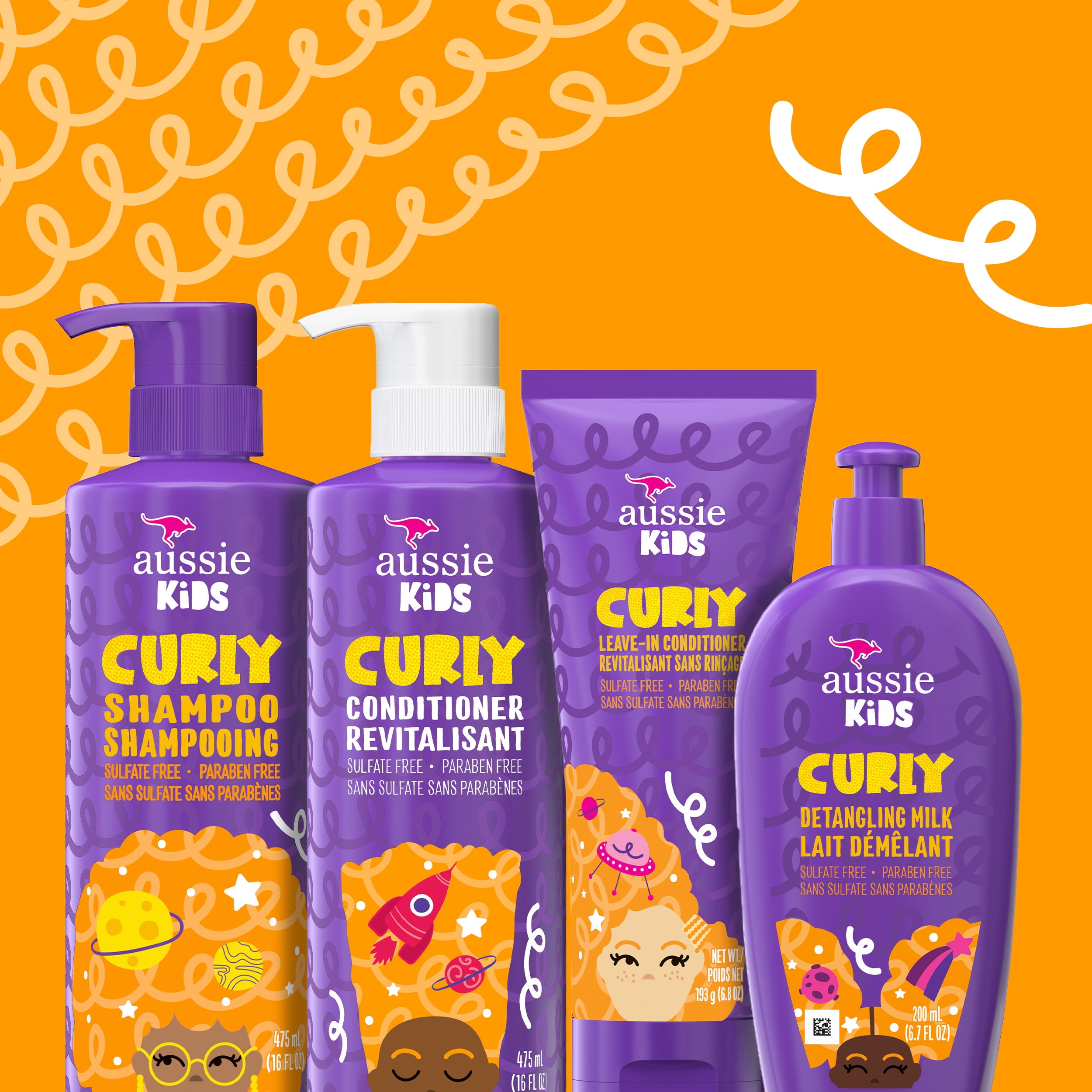 nederdel bunke At bygge Aussie Kids Shampoo for Curly Hair, Sulfate Free, 16 oz - Walmart.com