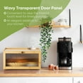 thumbnail image 6 of VUSIGN Bamboo Bread Box Acrylic Transparent Window Storage Container, Kitchen Countertop, 6 of 7
