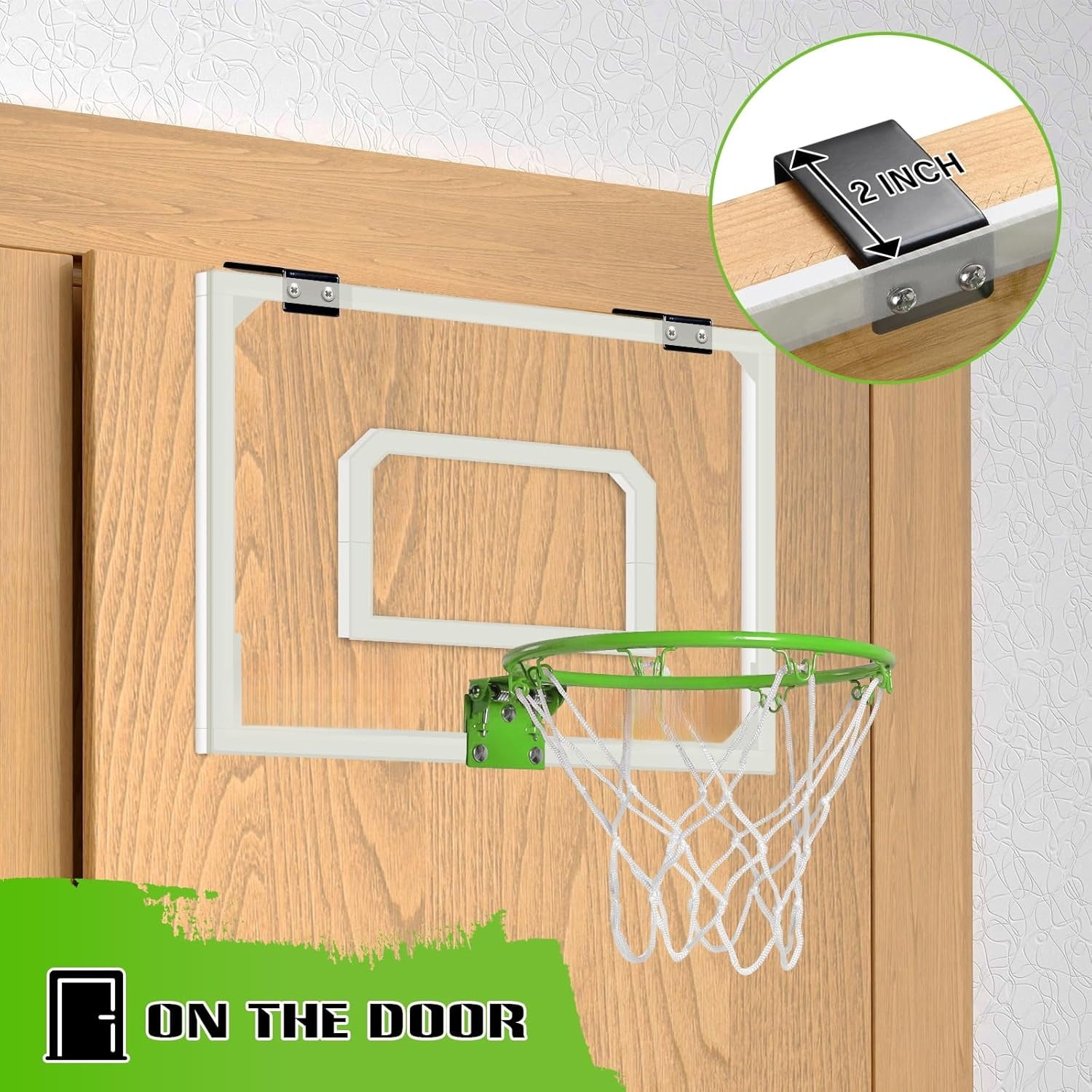 Indoor Portable Mini Basketball Hoop Set with 3 Balls for Kids and Adults - Pro Sport Basketball Hoop for Door with Basketball Accessories Perfect Christmas Birthday Toys for Kids Boys Teen