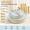 Light Blue Gold, variant on 150PCS Purple Plastic Disposable Plates Set - Light Purple & Gold Party Tableware, Includes 25 Dinner Plates, 25 Dessert Plates, 25 Knives, 25 Forks, 25 Spoons & 25 Cups for Birthday,