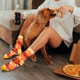 thumbnail image 6 of 4 Pair Pizza Funny Socks for Men Teens Novelty Crazy Socks Funky Food Cotton Socks Box Gifts for Men Father's Day Valentine Birthday Christmas Gift, 6 of 8