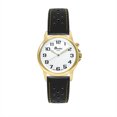 thumbnail image 2 of Bandini Mens Glow Watch - Leather Rally Strap - 38mm Analog Men's Easy to Read Watch with Light, Light Up Watches, Quartz, White Dial, Big Numbers, Glow in Dark Hands - Gold Tone / Black and Yellow, 2 of 6
