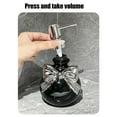 thumbnail image 5 of Luxcidy Ceramic Soap Dispenser Set with Bow, Elegant Hand Lotion Pump Bottles for Kitchen Bathroom, Refillable Liquid Dispenser with Tray, Countertop Decor Organizer (Black), 5 of 6