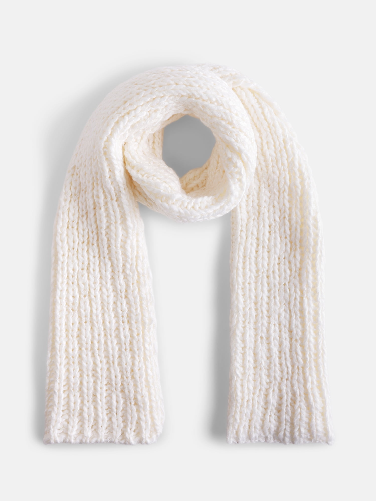 Scenario Women's Chunky Textured Scarf, Winter White