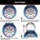 thumbnail image 5 of Candado de Combinación Master Lock Azul Claro, 5 of 8