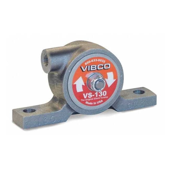 Vibco Pneumatic Vibrator,75 lbf, 10500 vpm Max Vibration Speed, 67 dBA VS-130