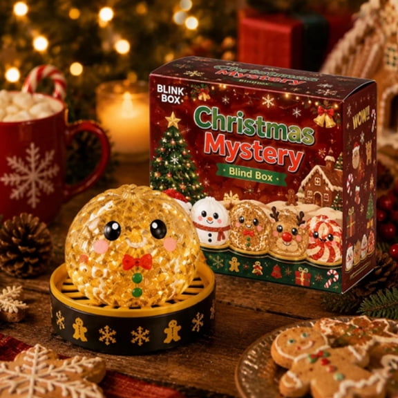 2026 Mystery Christmas Glitter Dumpling Squishy, Colorful Cute Bao Dumplings Squeeze Balls Stress Relief Sensory for Holiday