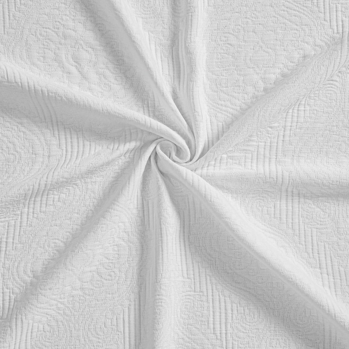 Superior 3-Piece Florin Cotton Matelasse White Bedspread Set, Full