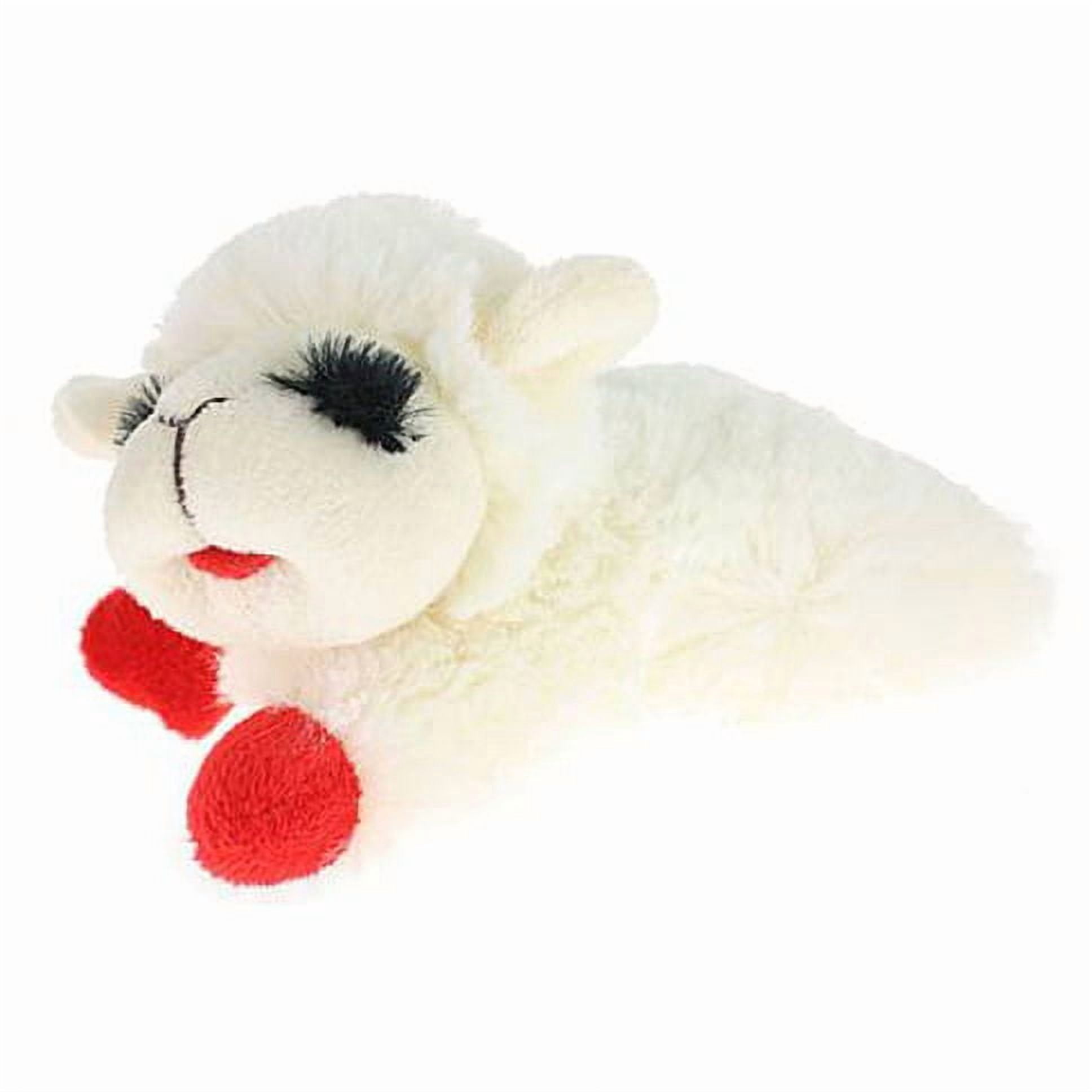 (4 pack) Multipet Lamb Chop Plush Dog Toy, Small
