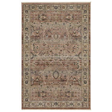 Mohawk Home Durra Low Pile Latex Backed Stain and Fade Resistant Ornamental Vintage Indoor Area Rug, 1' 9" X 3'