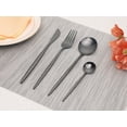 thumbnail image 5 of REGALWOVEN 16 Piece Silverware Set, Stainless Steel Flatware, Mirror Polished Cutlery Set, Serving Utensils Set for Dining Eating Black 16, 5 of 6