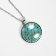 thumbnail image 4 of Cross Elegant Glass Circular Pendant Necklace - Women's Jewelry, 4 of 5