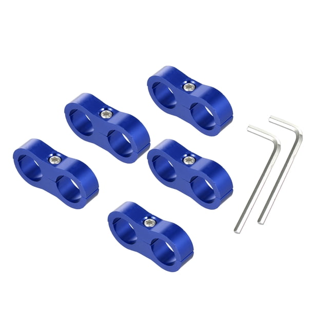AN10 Coche Auto Manguera Separador Abrazadera Combustible Línea Conector Kit Azul