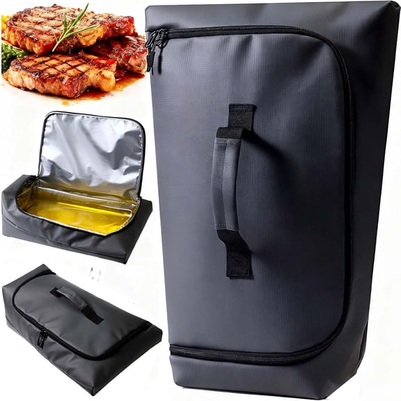Barbecue meat insulation blanket, leak proof and insulated meat storage bag, 270 ° top opening design suitable for large beef brisket and turkey, washable smoked accessory gift, suitable for barbecue
