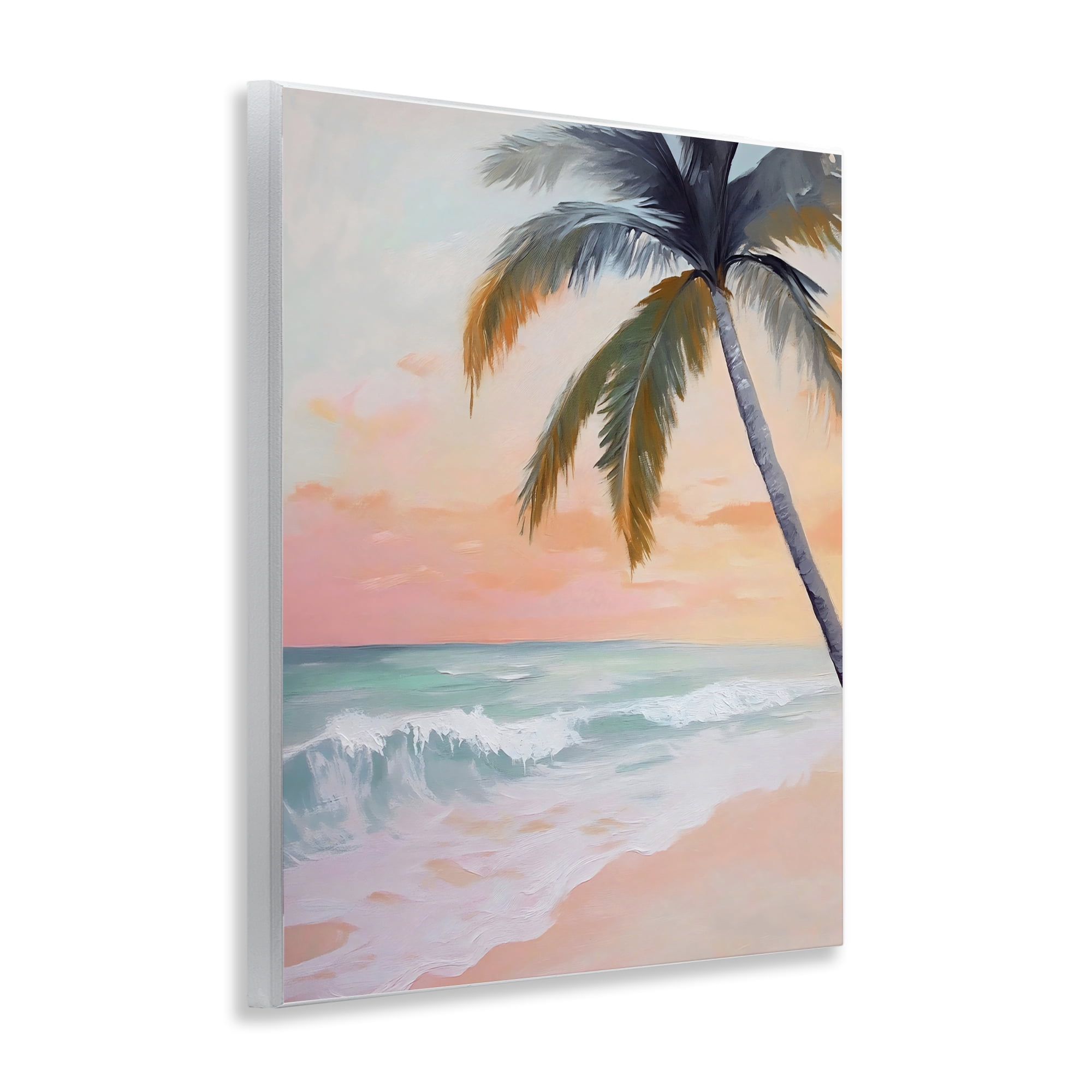 Stupell Industries Tranquil Sunset & Beach Palm Wall Plaque Art, design by Creative Studio