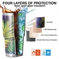 thumbnail image 7 of 30oz Colorful Leaf Pattern Tumblers Stainless Steel Tumbler with Lid and Straw,Vacuum Insulated Double Wall Travel Tumbler Cups Mug with Cleaning Brush for Coffee,Tea, 7 of 7