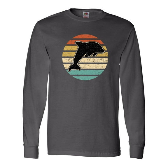 Inktastic Dolphin Cute Beach and Vacation Long Sleeve T-Shirt