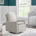 thumbnail image 3 of Oxford Baby Uptown Power Upholstered Glider Recliner Rocking Chair 270° Swivel for Nursery and Living Room – Sand​, 3 of 10