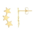 thumbnail image 1 of 14K Yellow Gold 3 Star Climber Stud Earrings, 1 of 1