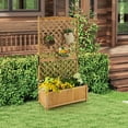 thumbnail image 2 of Gymax 71'' Tall Raised Garden Bed Wooden Planter w/ Trellis for Flower Climbing Plant, 2 of 10
