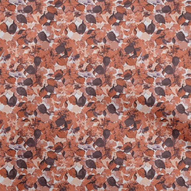 oneOone Rayon Orange Fabric Abstract Floral Craft Projects Decor Fabric Printed By The Yard 56 Inch Wide-2rb