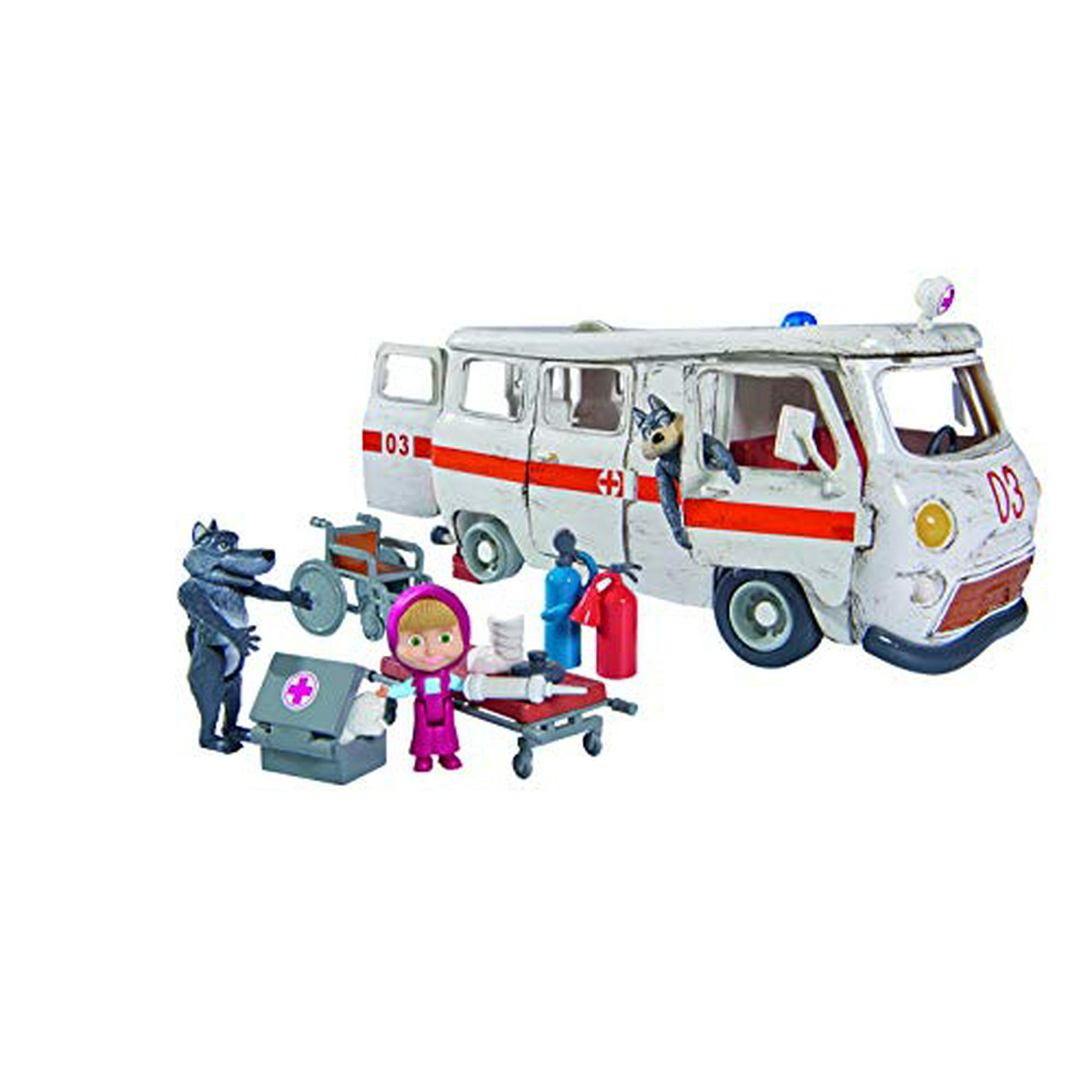 Jada Toys Masha The Bear Masha Playset Ambulance Ages 3