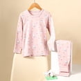 thumbnail image 2 of PMVFHDE Pyjamas d'Été pour Fille Mode Décontractée pour Enfants Imprimé Long Tenue de Maison Rose, 4-5 Ans, 2 of 4
