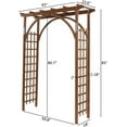 thumbnail image 2 of SAZYY 85in Wooden Arbor, Wedding Arch for Ceremony, Wood Trellis for Plant Climbing, Christmas Decor Pergola for Garden Backyard, Lawn, Brown, 2 of 6