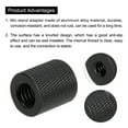 thumbnail image 4 of Uxcell 2Pcs Mic Stand Adapter 1/4 Female to 3/8 Female Thread Screw Adapter Aluminum Alloy Microphone Stand Mount, Black, 4 of 6