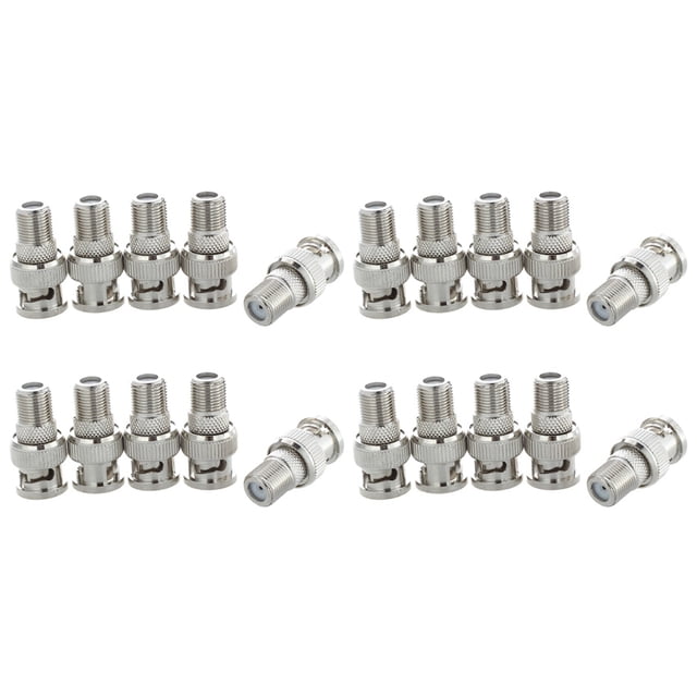 20Pcs Adaptador de Conectador Coaxial de Enchufe de BNC de Macho A F Hembra para Camara Del CCTV