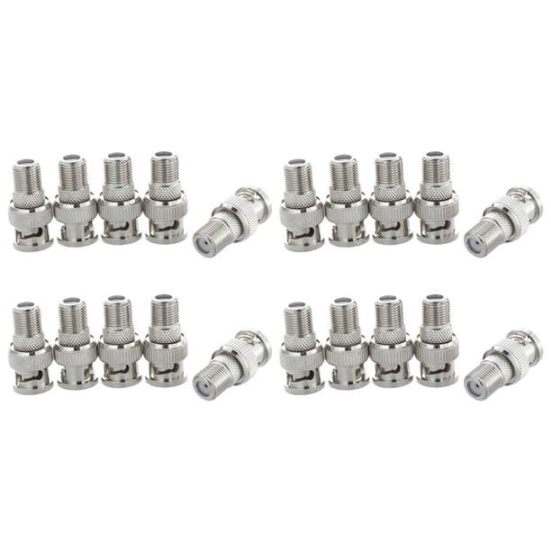20Pcs Adaptador de Conectador Coaxial de Enchufe de BNC de Macho A F Hembra para Camara Del CCTV