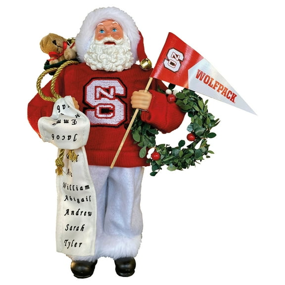 NC State Wolfpack 12" Proud Santa