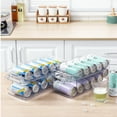 thumbnail image 6 of Pantry Organization and Storage 2-Layer(big) Beverage Holder for Fridge,Rolling Soda Can Organizer for Refrigerator Can Dispenser，Plastic Storage Rack for Fefrigerators, 6 of 10