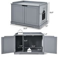 thumbnail image 4 of Kadyn Hidden Cat Washroom, Cat Furniture Cabinet, Cat Litter Box Enclosure with Double Doors for Large Cat and Kitty-Gray, 4 of 8